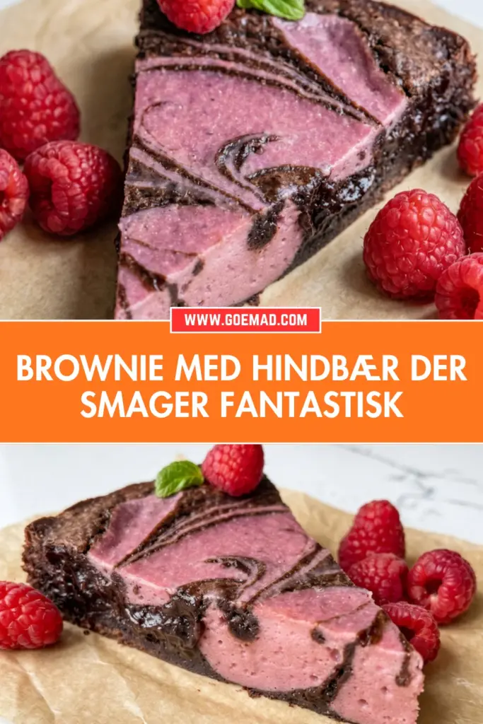 Brownie med hindbær: den bedste opskrift med cremet cheesecake swirl