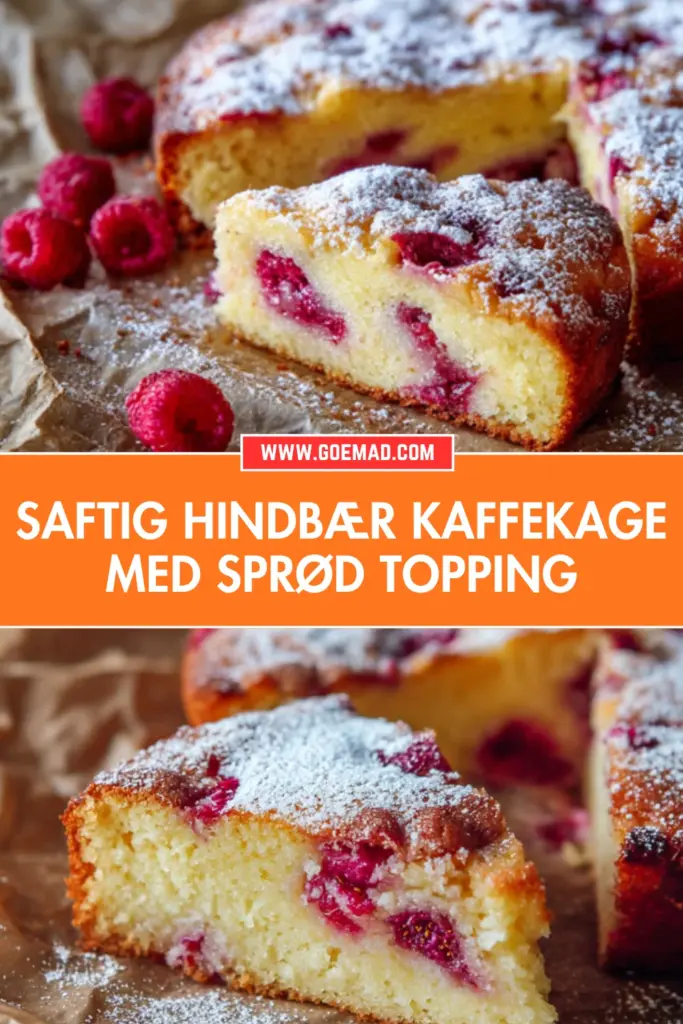 Hindbær kaffekage med vaniljecreme og perlesukker: sådan laver du den